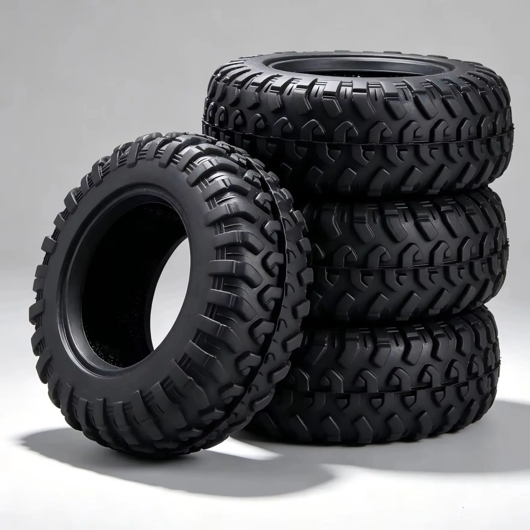 4Pcs 0.8in Soft Rubber Tyres 42*16mm RC Crawler Replacement Tires for 1/30 Axial SCX30 RC Model Car Upgrade Accessories