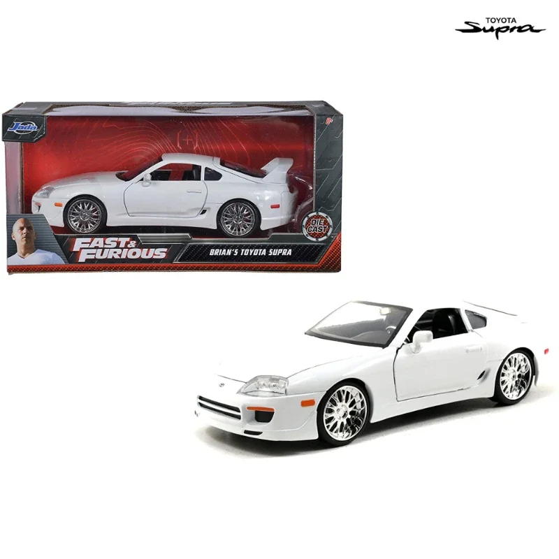 1:24 Fast & Furious Brian’s 1995 Toyota Supra Simulation Diecast Car Metal Alloy Model Car Children\'s toys collection gifts J32