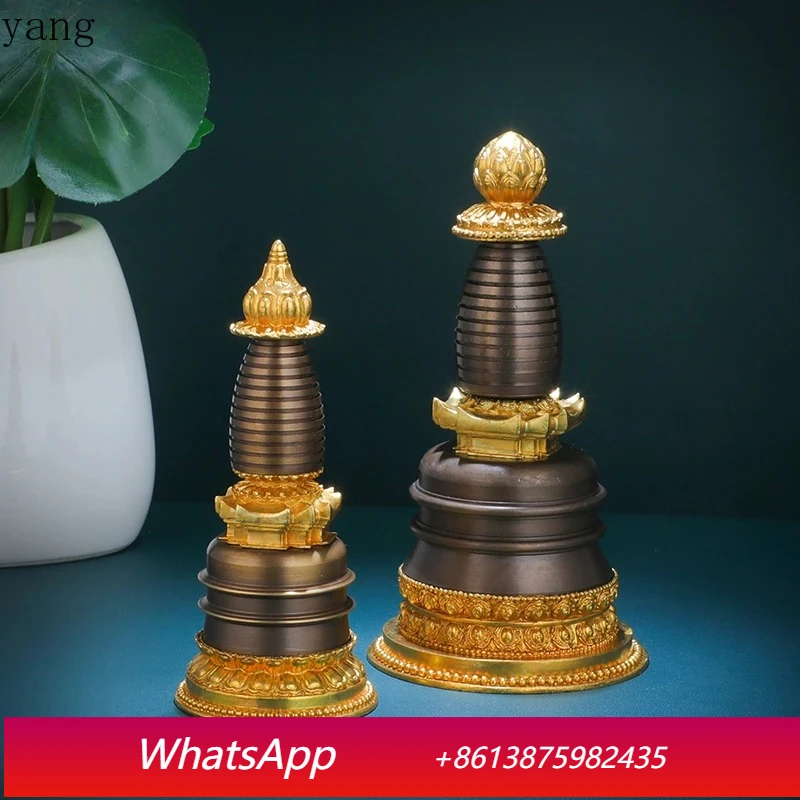 

CX Copper brass Gadangta Lotus Tibet buddhism stupa dagoba Bodhi Pagoda buddha statue Tantra Faqi