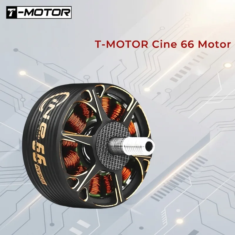 

T-MOTOR Cine 66 motor specially provides strong power for 8-9 x8 cinematic FPV drones KV925 1155KV