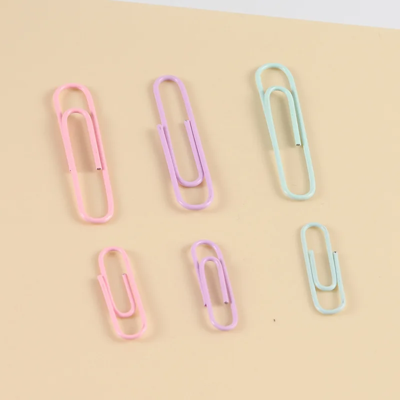 Colored Paperclips 28mm 50mm Paper Clip Bill Holder Office Student Stationery