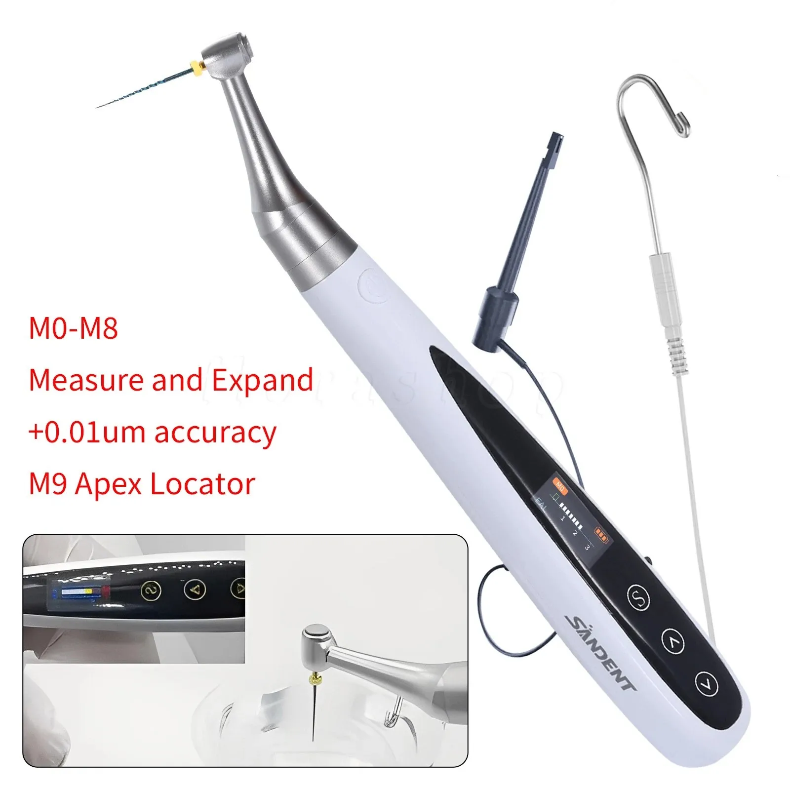 Dental Cordless Endo Motor 6:1 +Apex Locator Root Canal+Hygiene Prophy Handpiece 3in1
