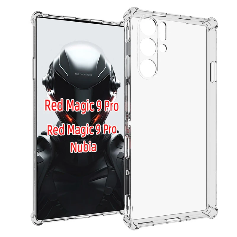 ZTE Nubia Red Magic 9 Pro NX769J Case Air Cushion Shockproof Airbag Silicone TPU Back Cover Soft Case for Nubia Red Magic 9 Pro