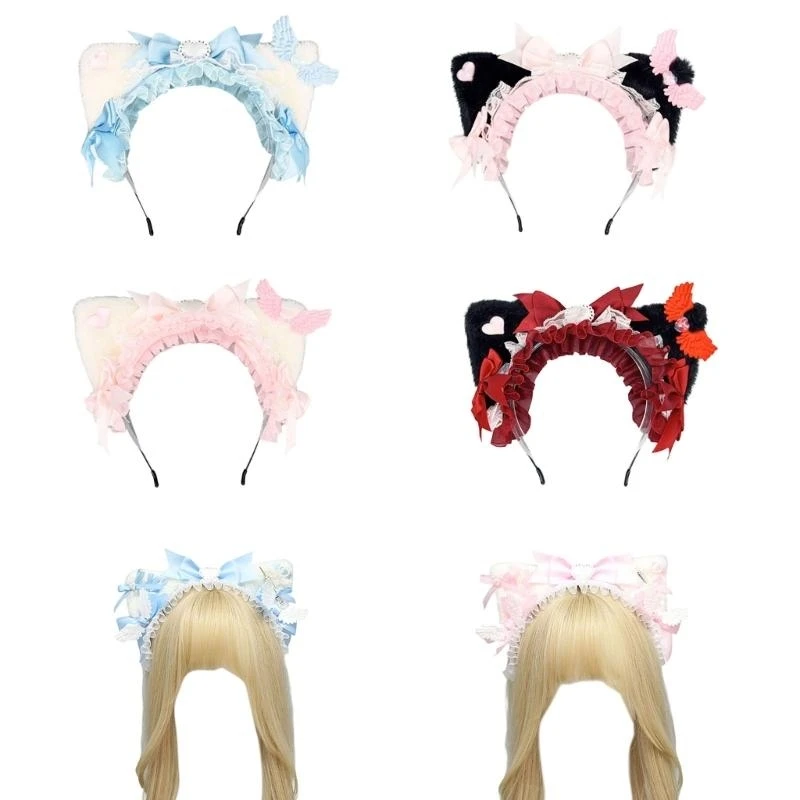 

E15F Girl Halloween Fun Hairbands Halloween Kitten for Photo Studio Photo Props