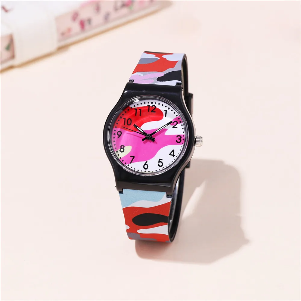 fashion camouflage strap Cartoon watch kids