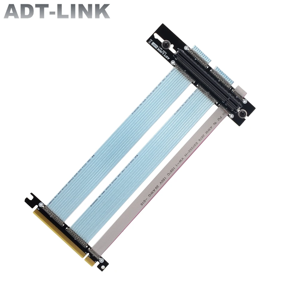 ADT-Link PCI-e 4.0 x16 to 16 Riser Cable ATX Graphics Cards Extension Gen4.0 High-Speed Vertical Mount Supports ASUS ROG PC-Case