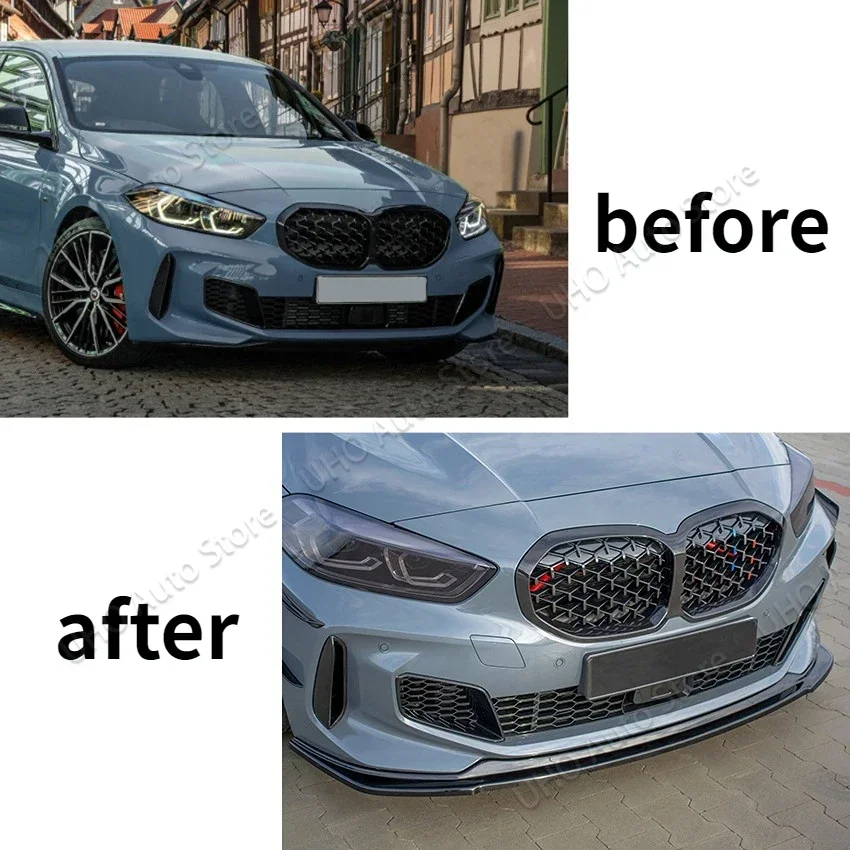 F40 M Sport  Front Bumper Lip Splitter Diffuser Cover For BMW 118i 120i 128ti M135i M Pack 2019 2020 2021 2022 2023 Body Kits