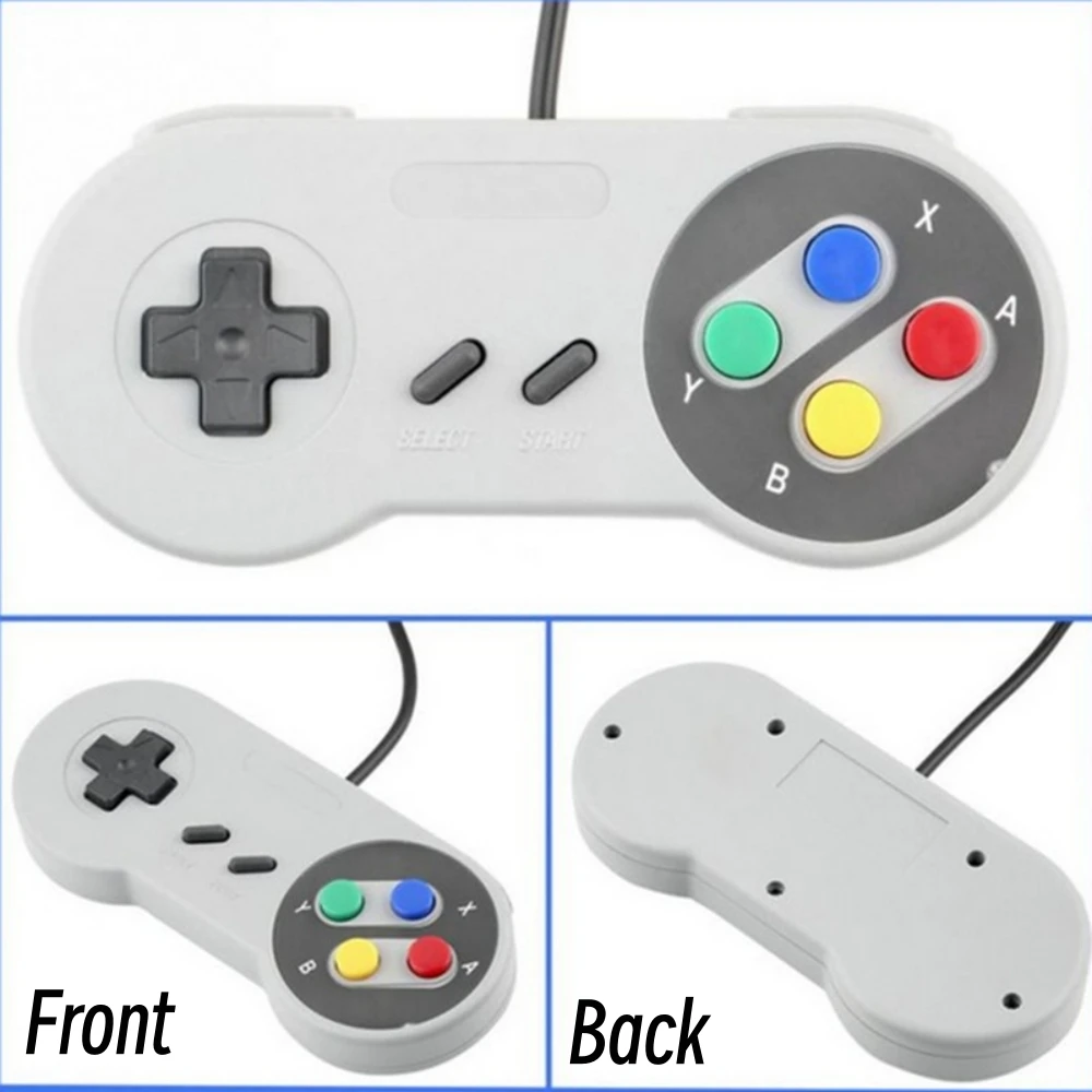 Replacement Gamepads For SNES For SFC 16 bit Video Game Console Handle Purple Colorful Buttons Controller Joystick Accessories
