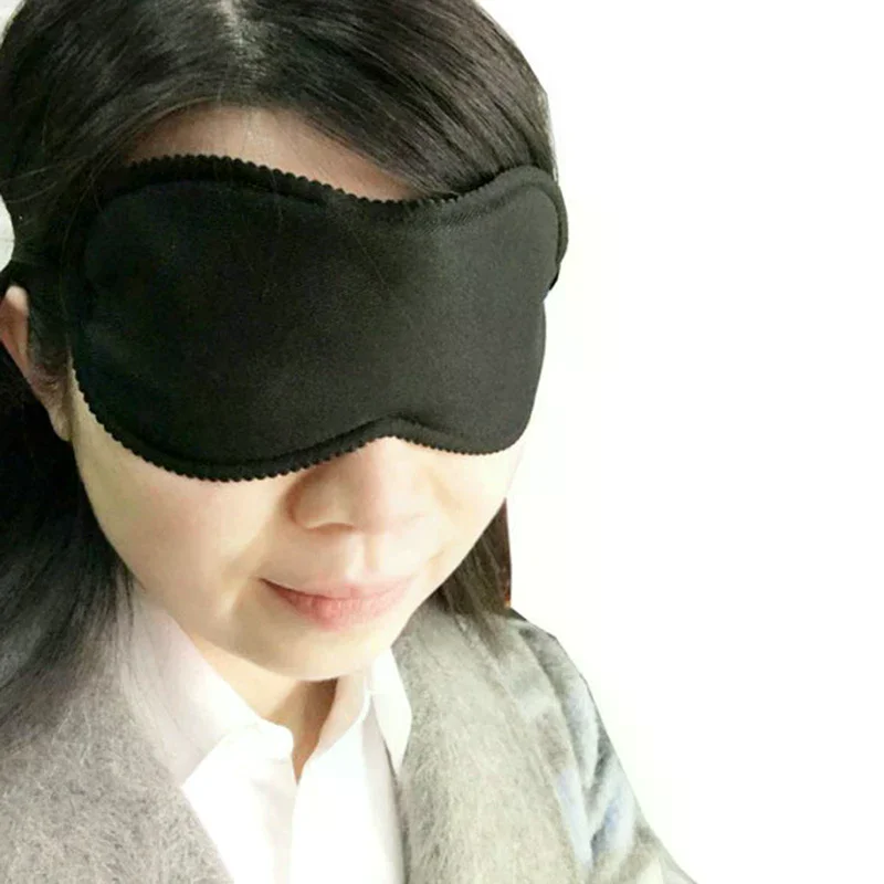 Black Sleep Eye Mask Filled Sunshade Travel Sleep Relaxation Aid Blinds Eyes