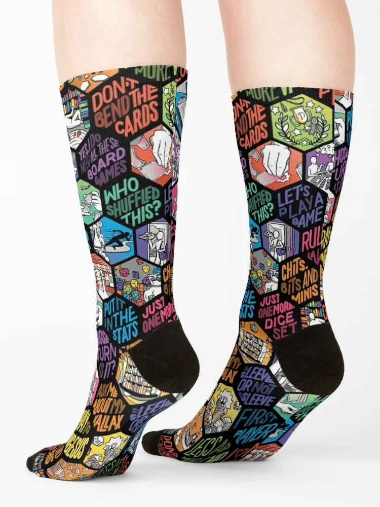Board Gamer Isms Hex Socks Running kawaii Socks donna uomo