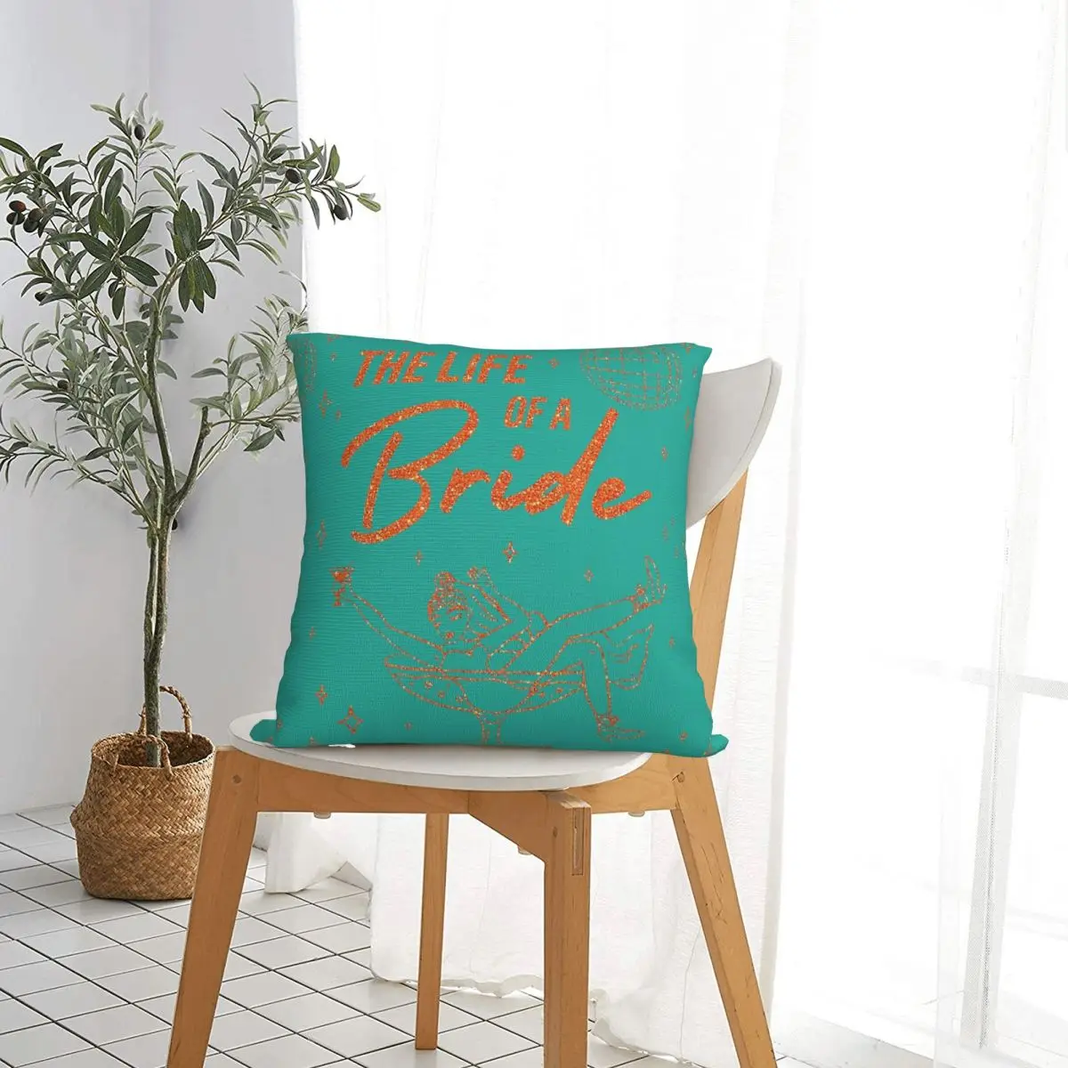 Life Of A Bride Showgirl Bachelorette Party Bride Trendy Throw Pillow Cover Polyester Decorative Pillow Cushion Covers