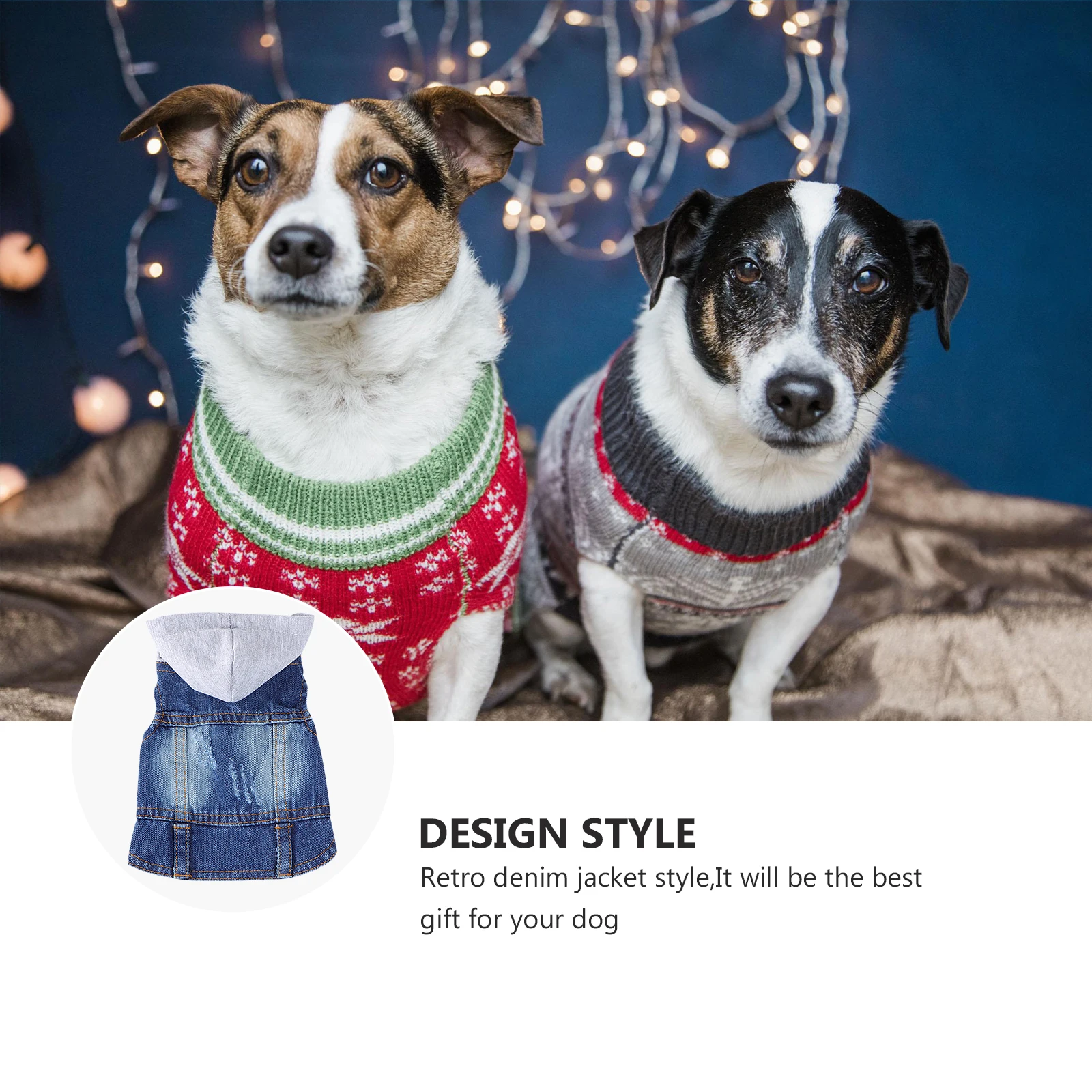 

Pet Denim Jacket Fashionable Multicolored Retro Vest Dog Apparel Small Clothing Chihuahua Poodle Bulldog Yorkie Pet Supplies Dog