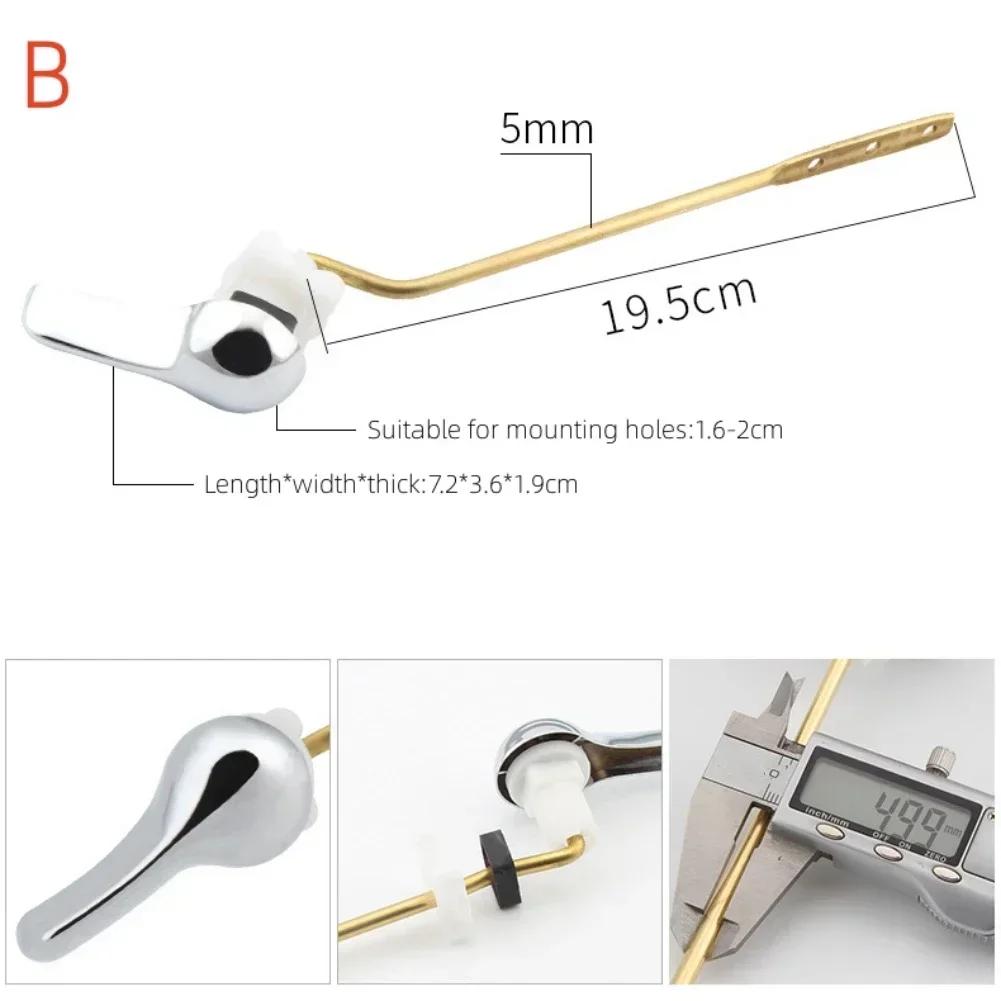 ​​​1pc Toilet Tank Flush Lever For Toilets DIY Installation Handle Trip Levers Home Improvement Bathroom Spare Parts