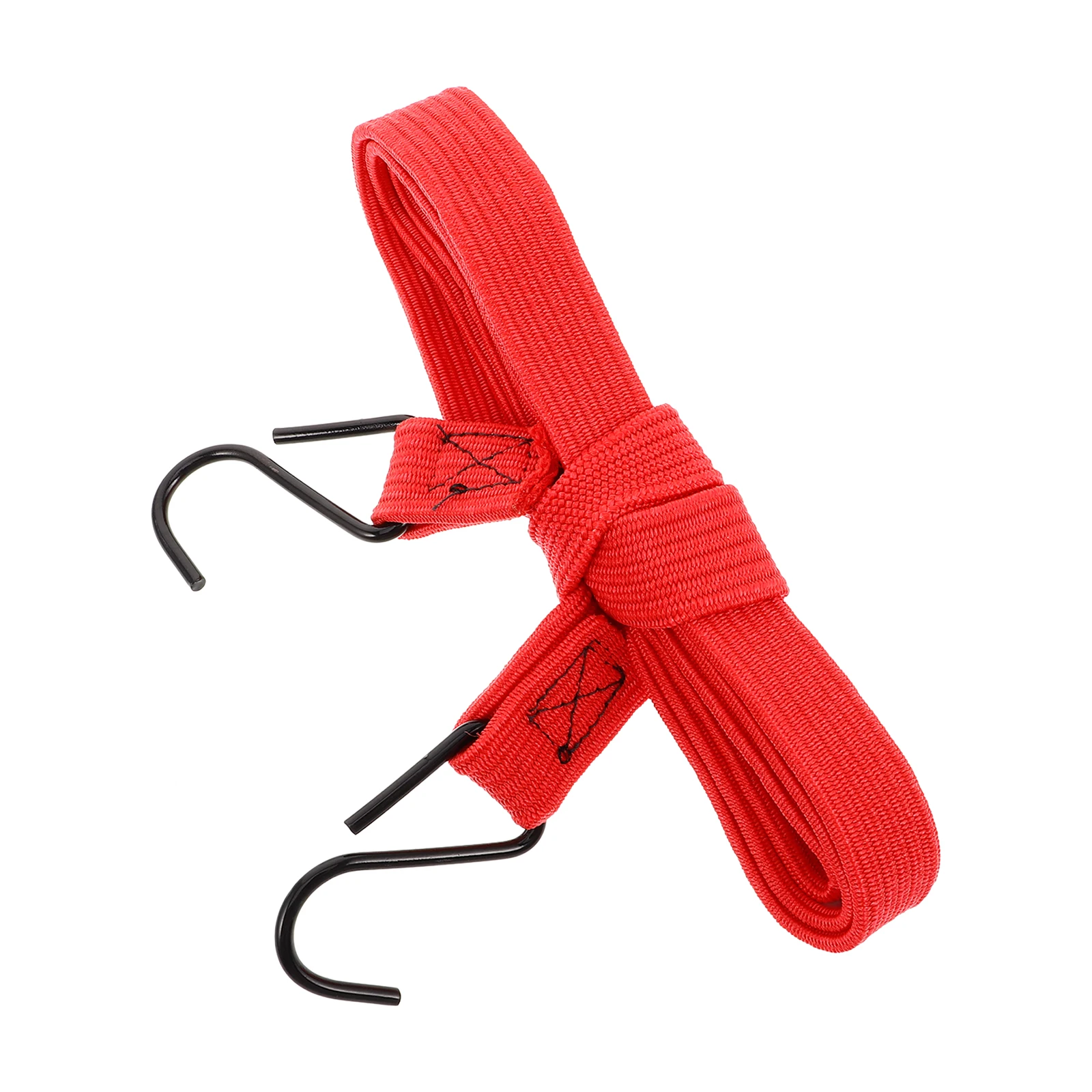 

Red Heavy Duty Bungee Cords Plastic Clad Steel Hooks Elastic Design Secure Folding Wagon Trunk Straps