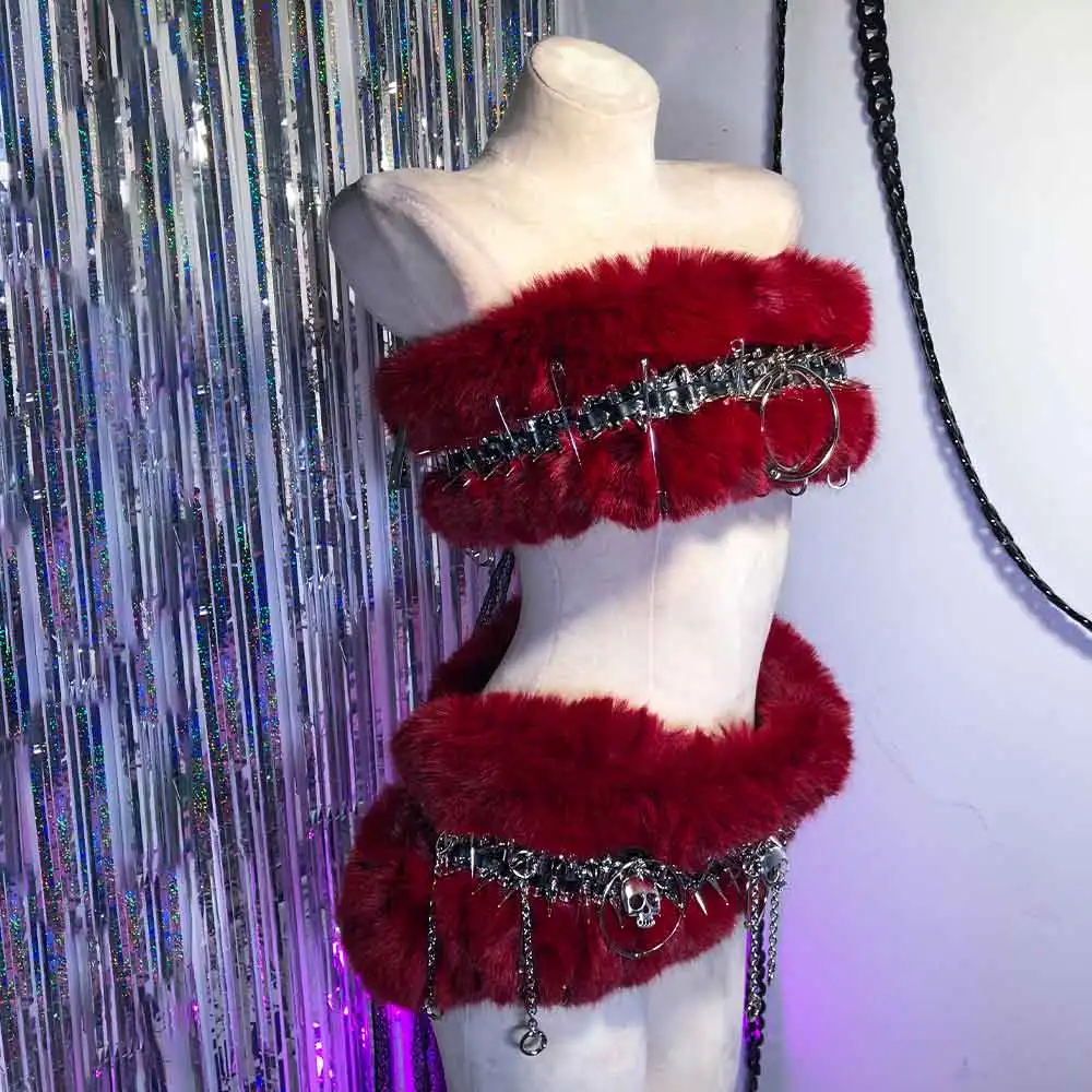 

Одежда для E-Girls: Эмо, Готика, Панк-рок, DIY, Y2K, с заклепками, из искусственного меха, в стиле Harajuku, для подростков, готическая юбка, кавайная, ручной работы, в стиле 90-х, гранж, рейв