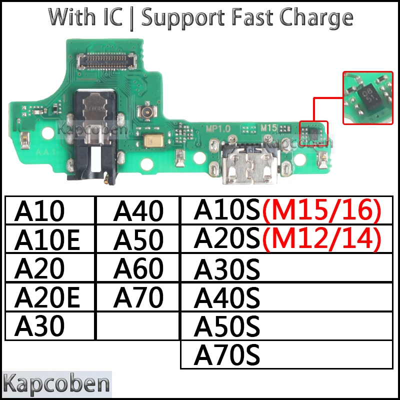 

Usb Dock Charger Port for Samsung Galaxy A10S A20S A30S A40S A50S A70S A10E A20E A30 A40 A50 A60 70 Charging Board Module