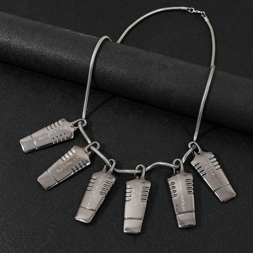 Personalized Game Mathematical Formula Pendant Necklace Cool Fashion High Quality Jewelry Accessories Gift Suitable for Gamers