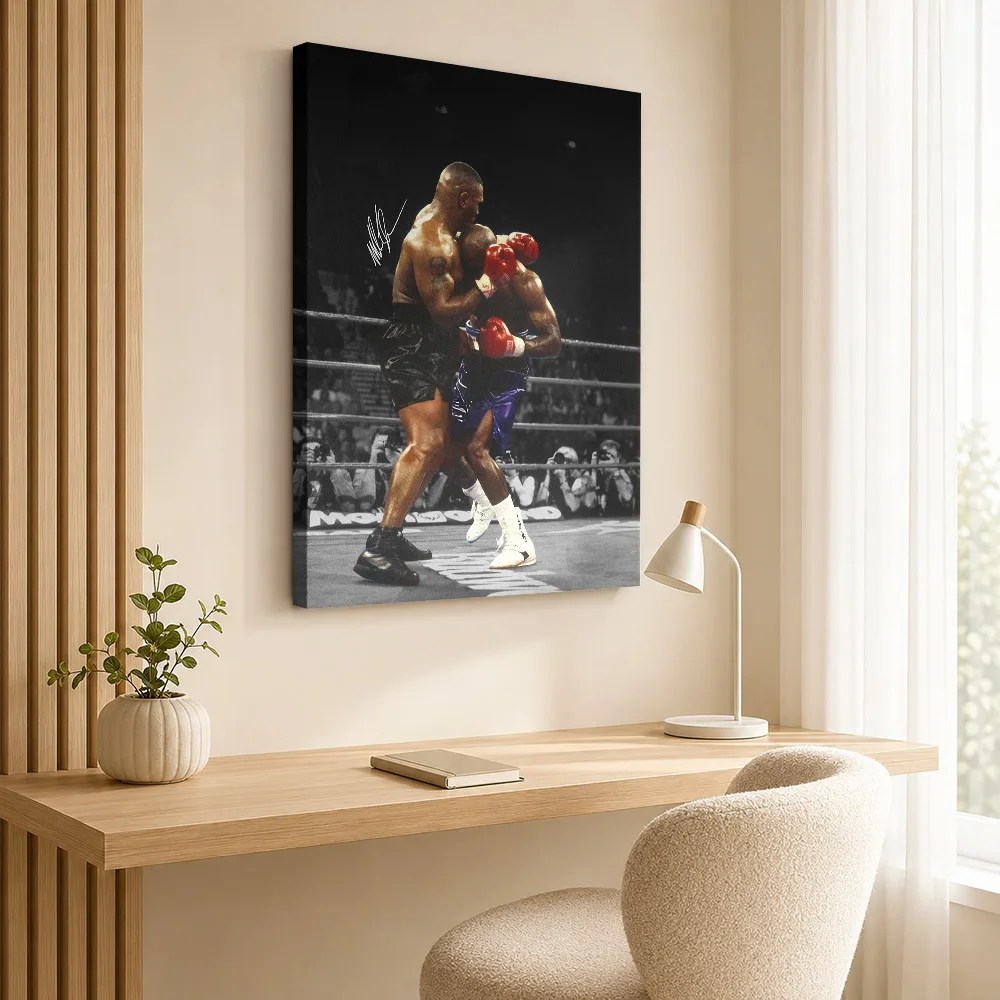 Mike Tyson Canvas Print Poster Personalized Sports Portrait Wall Paintings Decoration for Man Cave Ready to Hang Gift for Fans