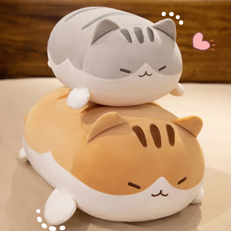40/50cm Kawaii Fat Cat Plush Toys Lovely Dolls Cat Pillow Stuffed Soft Cushion Birthday Valentine Gifts