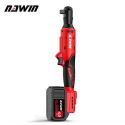 NAWIN brushless electric ratchet wrench 90 degree right angle electric charging wrench lithium stage truss tool