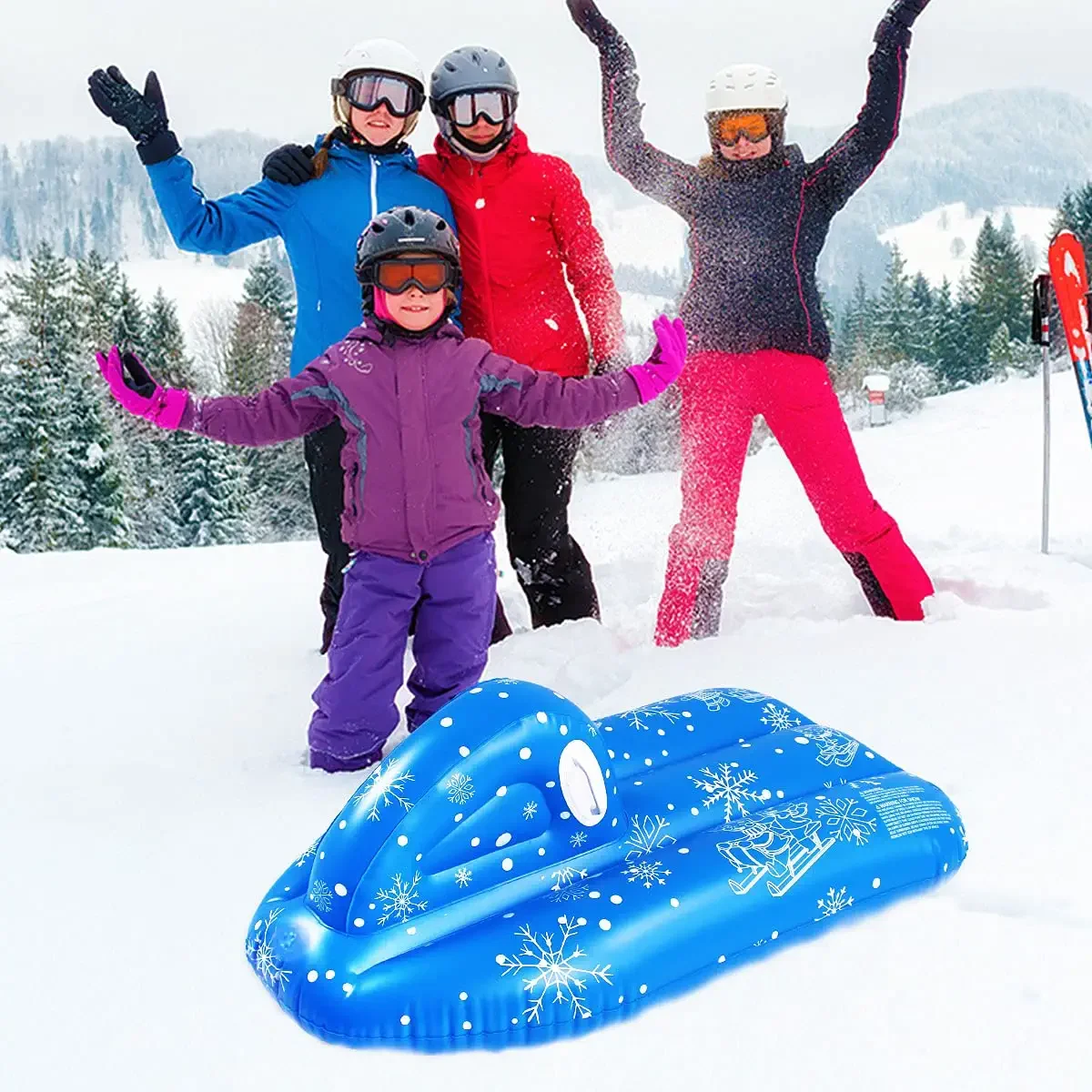 

Winter Sport Pvc Towable Inflatable Snow Tube Ski Snowmobile Tube Inflatable Snow Sled