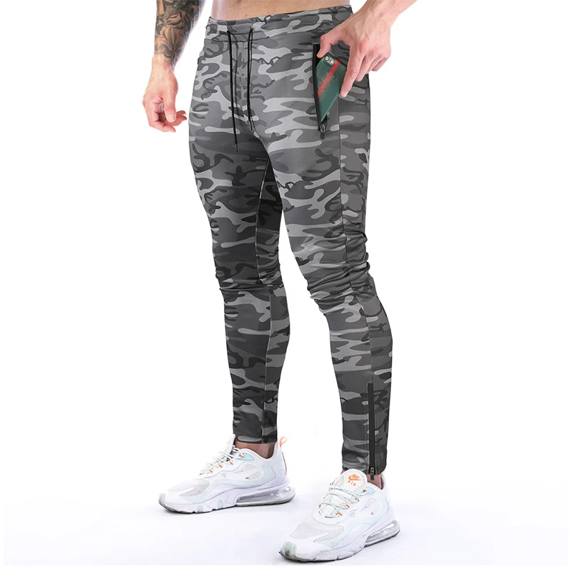 Pantalones deportivos elásticos para hombre, pantalón de chándal informal de secado rápido para correr, pantalones Cargo de camuflaje, ropa de calle