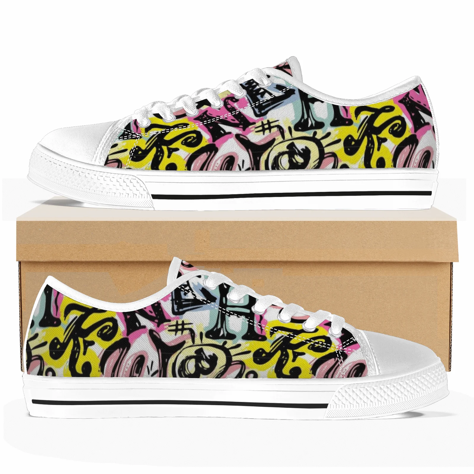 

Custom Shoes Classic Low Top Canvas Shoes Vulcanized Shoes Flats Walking Sneakers High Quality Footwears