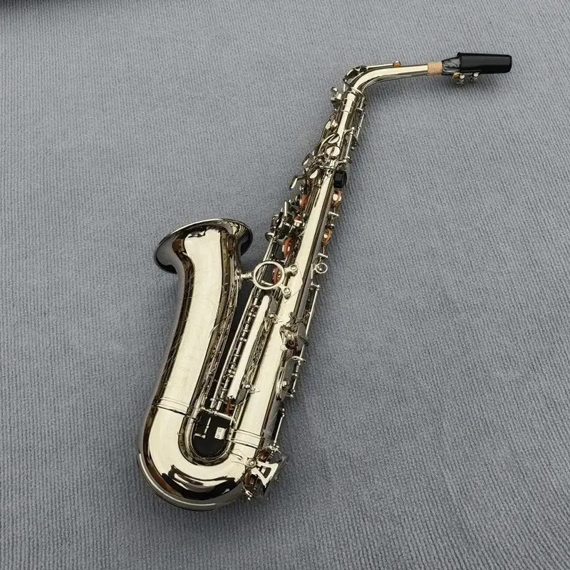 High French 54 Eb E-flat Alto Saxophone Sax Shell Key Carve Pattern Woodwind Instrument with Case Other Aeccessaries