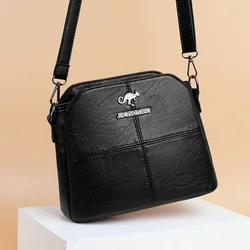 Bandolera de hombro a la moda Para Mujer, bolso de mano de piel sintética suave, bolso de 3 capas, diseño de marca espacial, Bolsos Para Mujer