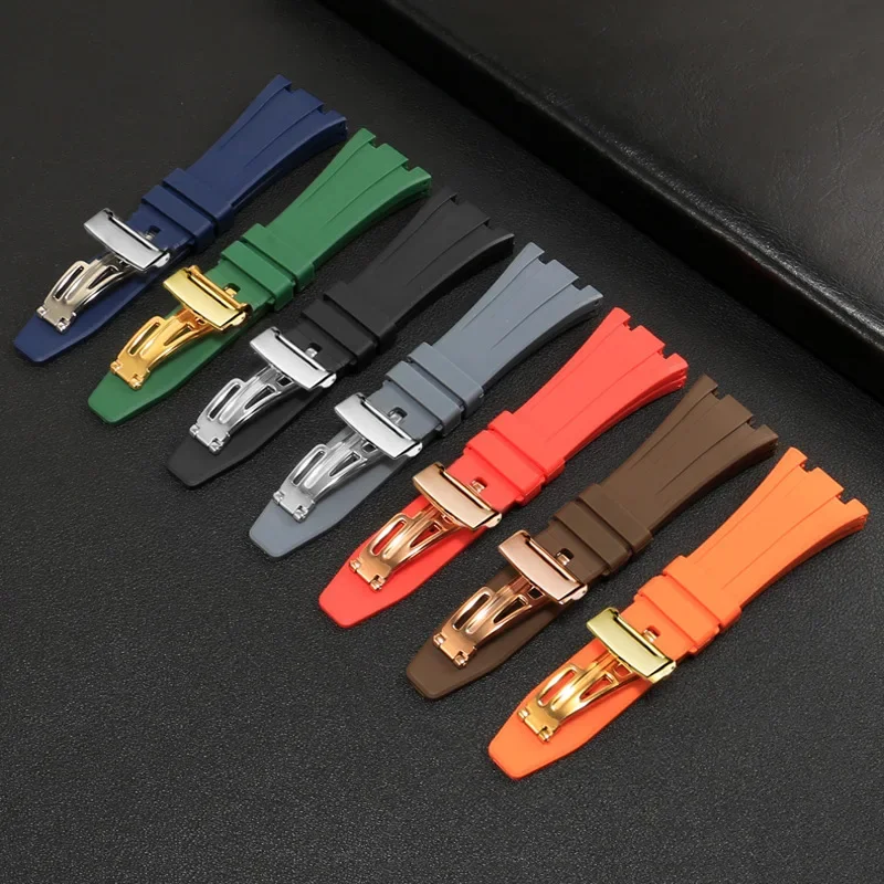 High Quality Rubber Watch Strap 26mm Watchband For AP 15400 15202 15500 15703 26470SO Royal Oak Offshore Men's Sports