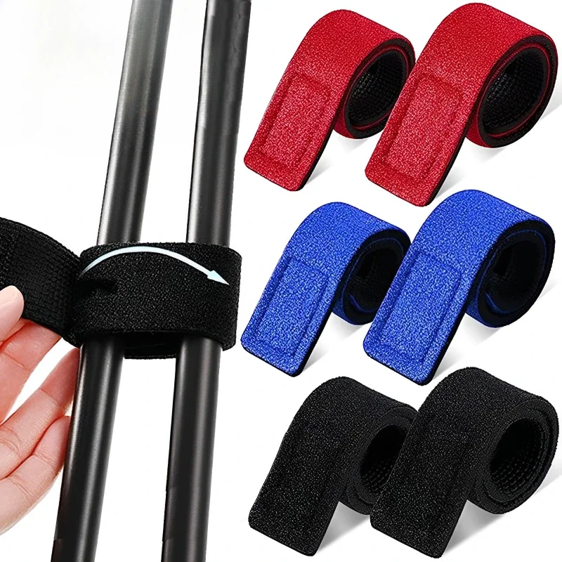 Fishing Rod Tie Holders Straps Fastener Hook Belts Loop carp fishing Ties Belt Elastic Wrap Band Outdoor fishing acesssories