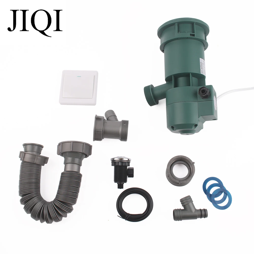 JIQI Remote Sink Drainage Food Waste Disposer Kitchen Garbage Processor Residue Disposal Crusher Grinder Stainless Steel Blade