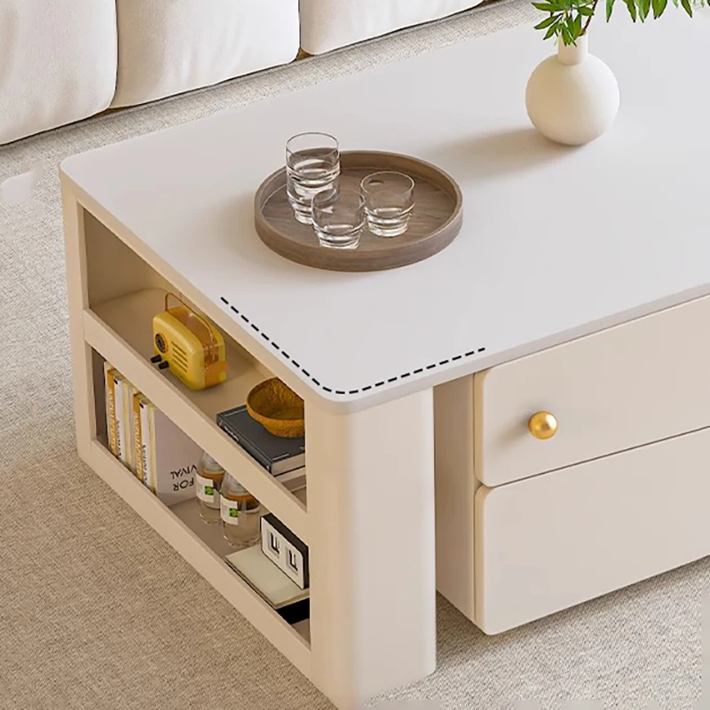 الإبداعية تخزين طاولة القهوة الفاخرة بسيطة الفضاء توفير خمر طاولة جانبية جلام الحديثة الجداول أثاث غرفة المعيشة  #4