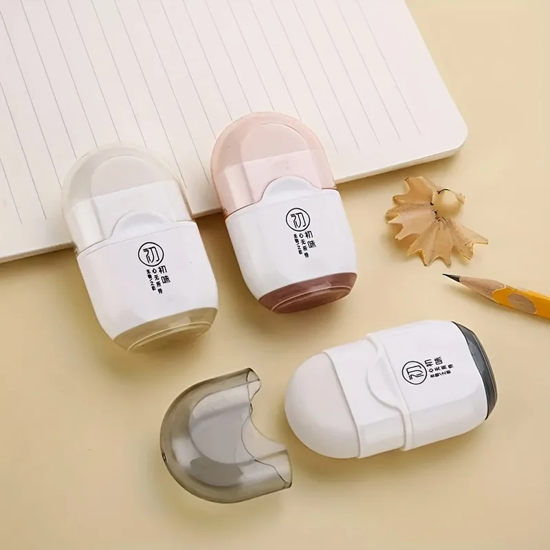 Multi Functional Eraser and Pencil Sharpener - A Portable Student Tool for Both Art and Office Use Very Convenient for Students