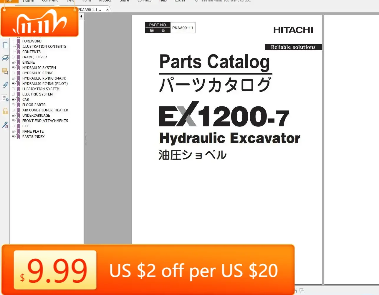 

TruckEPC Hitachi Mining Excavator EX 2021 10,9 ГБ PDF-каталог запчастей, руководство техническое руководство, руководство по мастерской, схема DVD