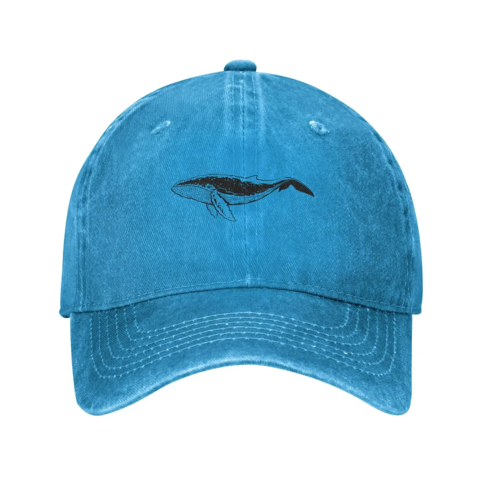 

Side View of Whale Movement Baseball Cap for Men Women Vintage Trucker Hat Golf Hats Dad Hat