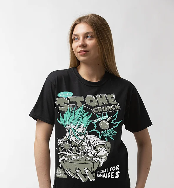 Senku T-Shirt Dr. Stone Ishigami Anime Manga Stone Crunch Sweater Soft Tee