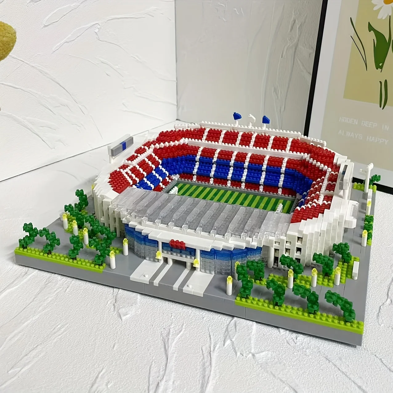 

Camp Nou Football Stadium Micro Building Blocks 4129Pcs High Difficulty Model for Fans Collection Christmas Gift Box