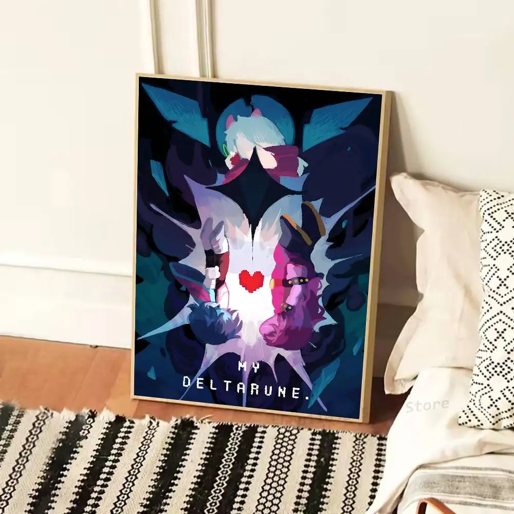 Video Game Classic Cartoon D-Deltarune Anime Posters HD Print Vintage Wall Art Decor for Home Study Room view 5