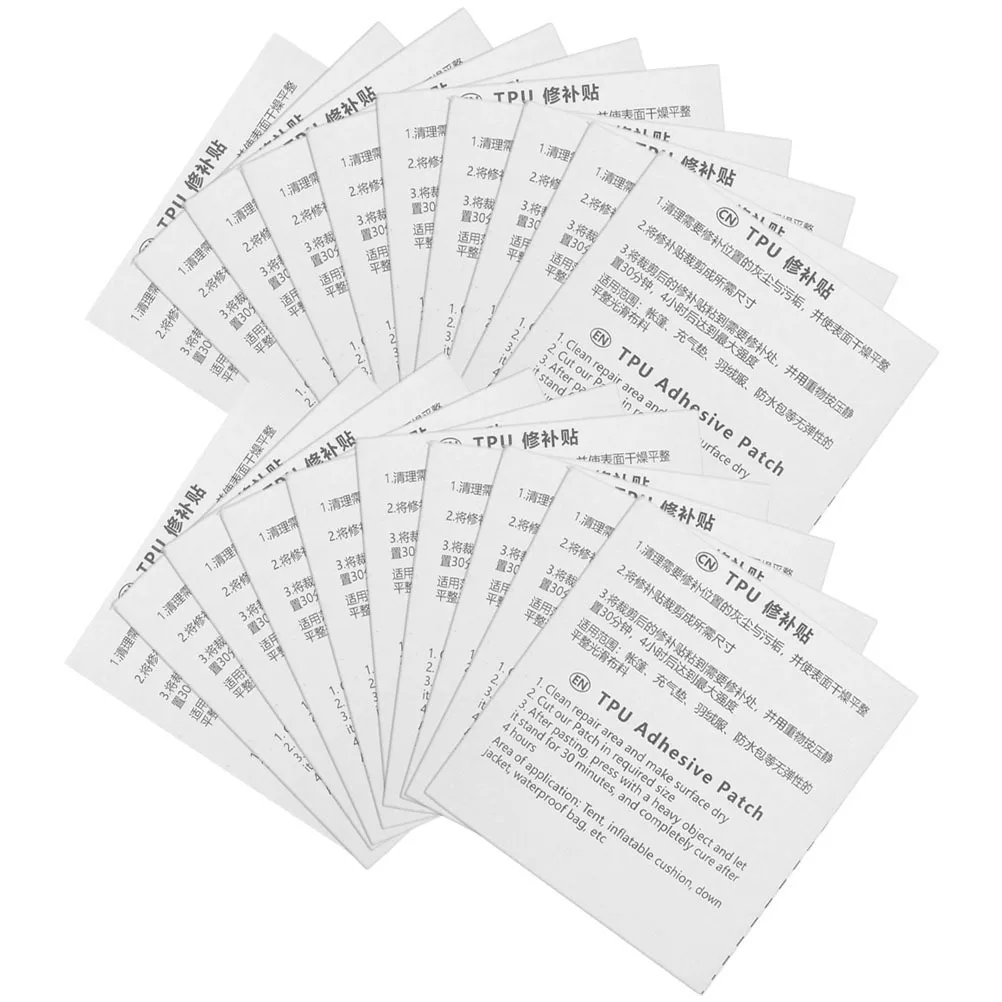 20 قطعة عوامة للسباحة رقعة إصلاح الإطارات بولي يوريثان لاصق مربع قوي التصحيح لمنتجات نفخ مرتبة هوائية خيمة شريط لاصق