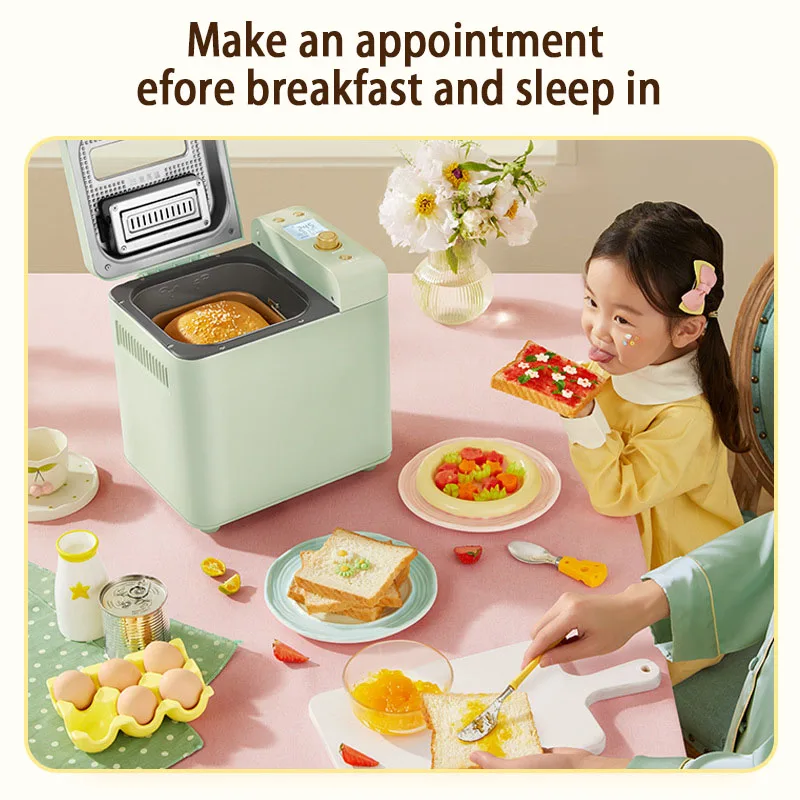 Household Bread Machine Fully Automatic Multi-function Kneading Small And Dough Fermented Breakfast Toaster Bread Making Machine