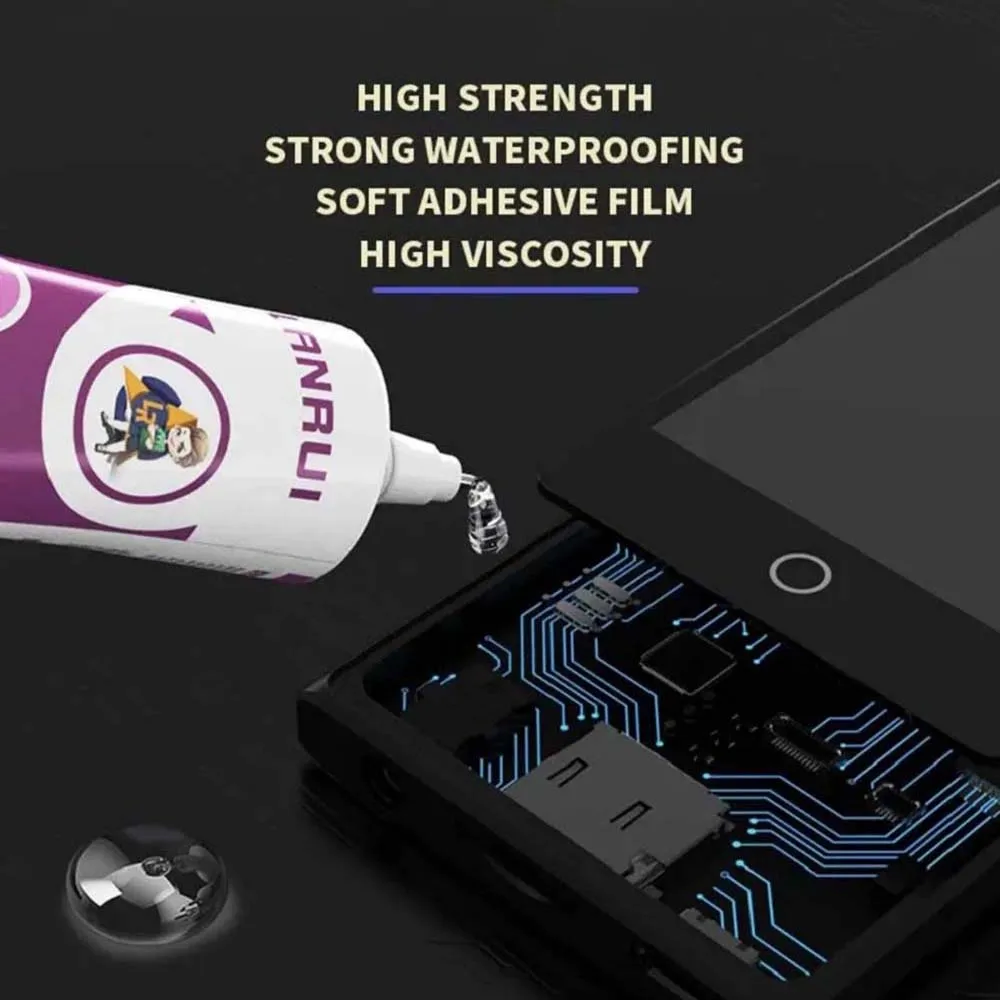 Lanrui i9 cola adesiva forte multifuncional para celular, moldura intermediária, capa traseira, pasta de tela, ferramentas de reparo de remodelação