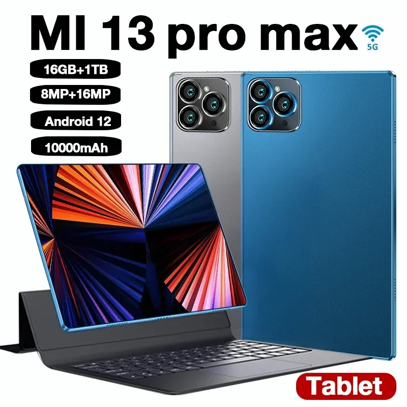 New Original MI 5G 13 pro Tablets 10.1inch Tablet Dual SIM Dual WIFI Android Tablet PC unlocked GPS Tablet Global Version 4G Pad