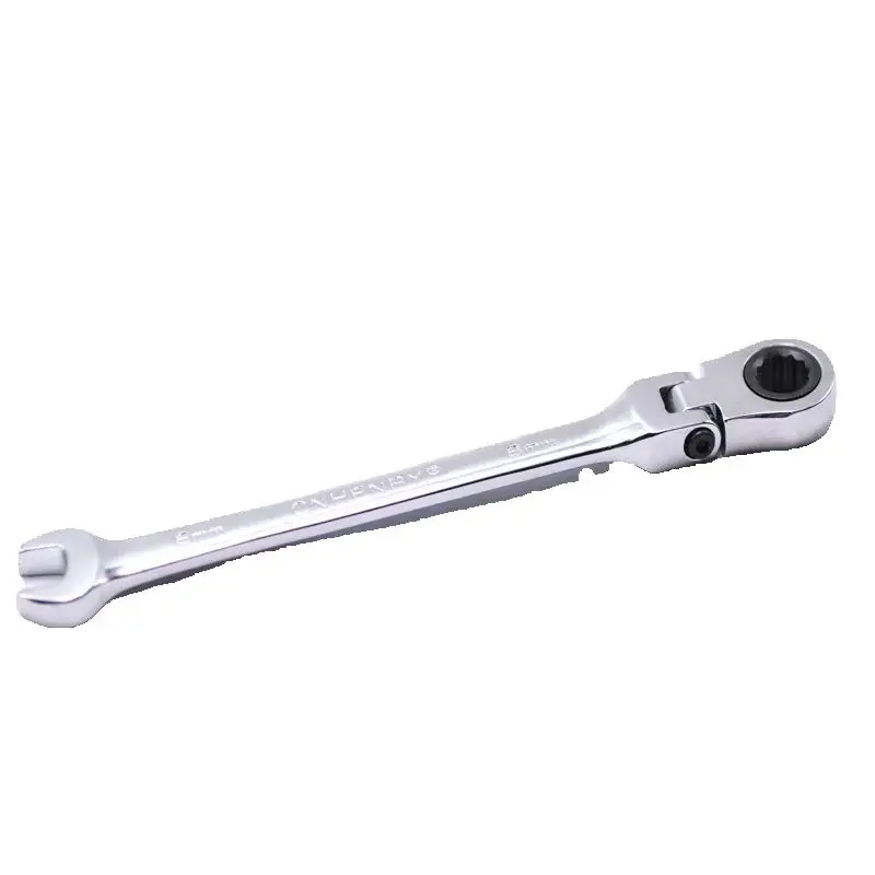 

8mm Flexible Head Ratchet Wrench Key Ratchet Spanner Chromed Wrench Universal Key Hand Tools for Car Repair Tools