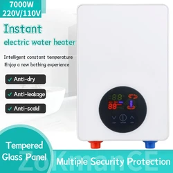 8500W Hot Water Heater Electric Tankless Instant Boiler Bathroom 220V Tankless Shower Set Thermostat Safe Intelligent Automatica