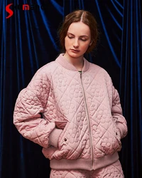 Japanese Style Loose Casual Baseball Uniform Jacket Women's Autumn and Winter Stand-up Collar Zipper Cardigan Cotton Padded Coat