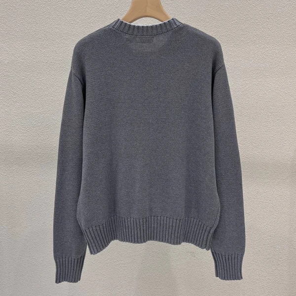 2025 outono inverno feminino algodão redondo ne clássico grande carta bordado longo sve camada base topo casual sle