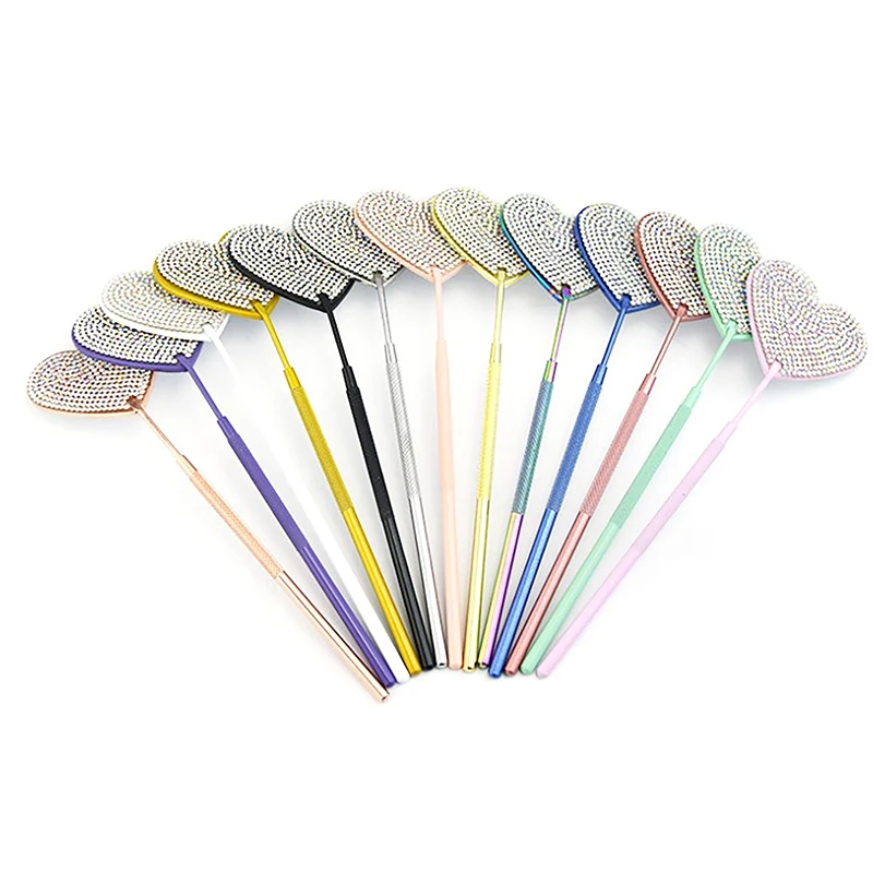 Grande ampliação cílios maquiagem espelho, cílios postiços ferramentas, ferramenta de extensão, beleza, punho longo, espelho para verificação