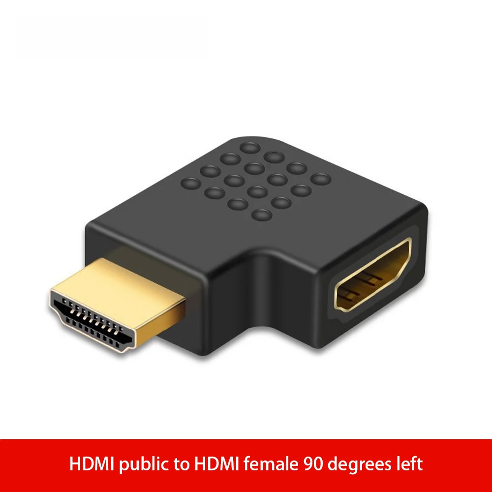 อะแดปเตอร์ที่เข้ากันได้กับ HDMI ตัวผู้กับตัวเมีย90 270องศาด้านขวาตัวแปลงอะแดปเตอร์สำหรับโปรเจ็คเตอร์ HDTV แล็ปท็อปจอภาพพีซี