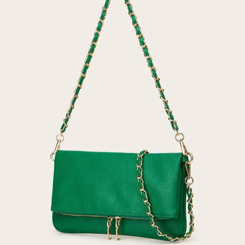 

2025 Lychee grain underarm chain small bag female fashion senior sense small square bag texture handheld shoulder crossbody bags